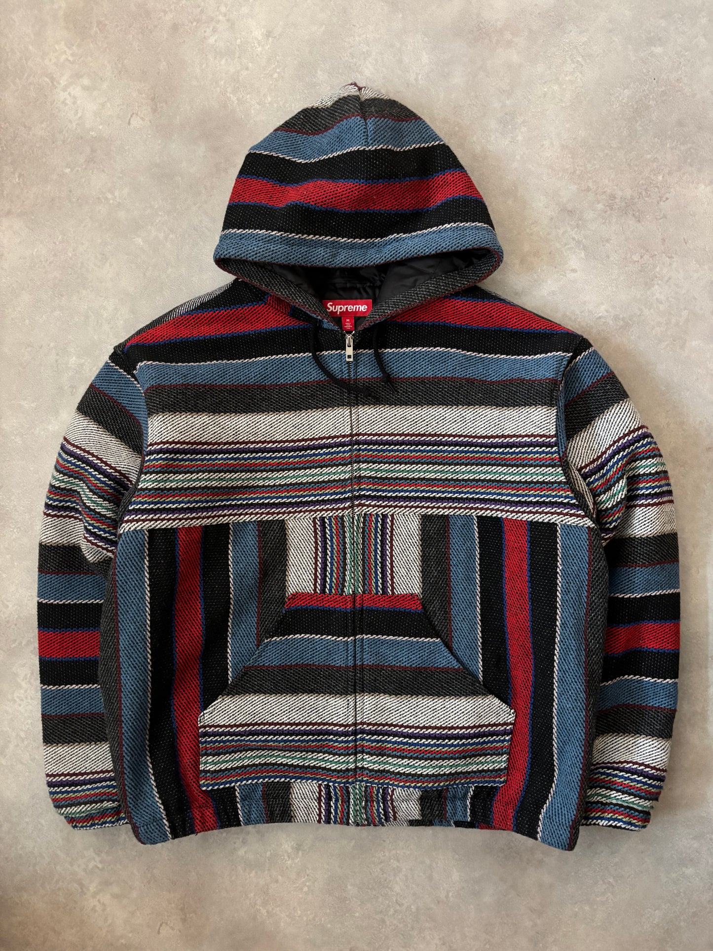 Supreme Woven Stripe Hooded Jacket (Str. M)