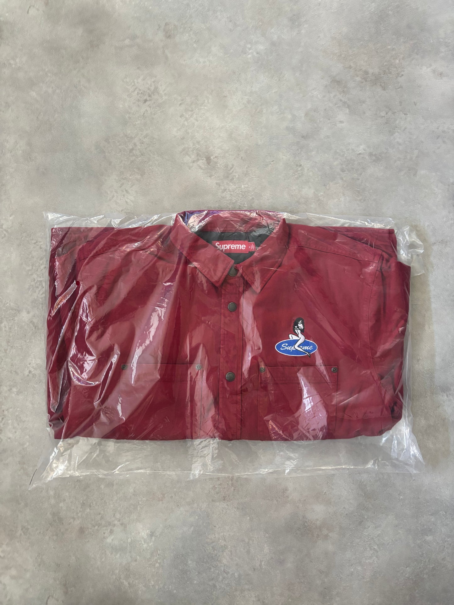 Supreme Quilted Lined Denim Snap Shirt (Str. M)
