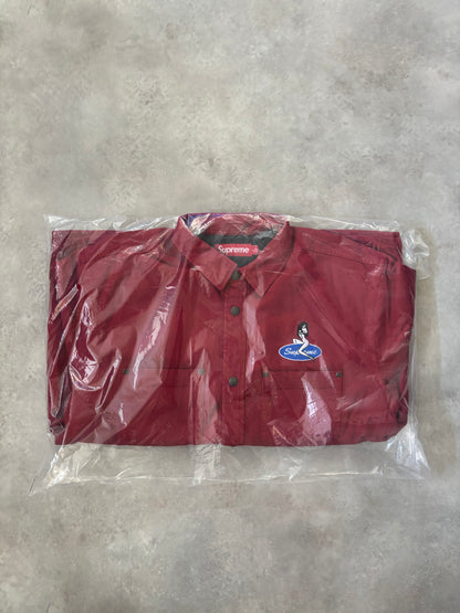 Supreme Quilted Lined Denim Snap Shirt (Str. M)