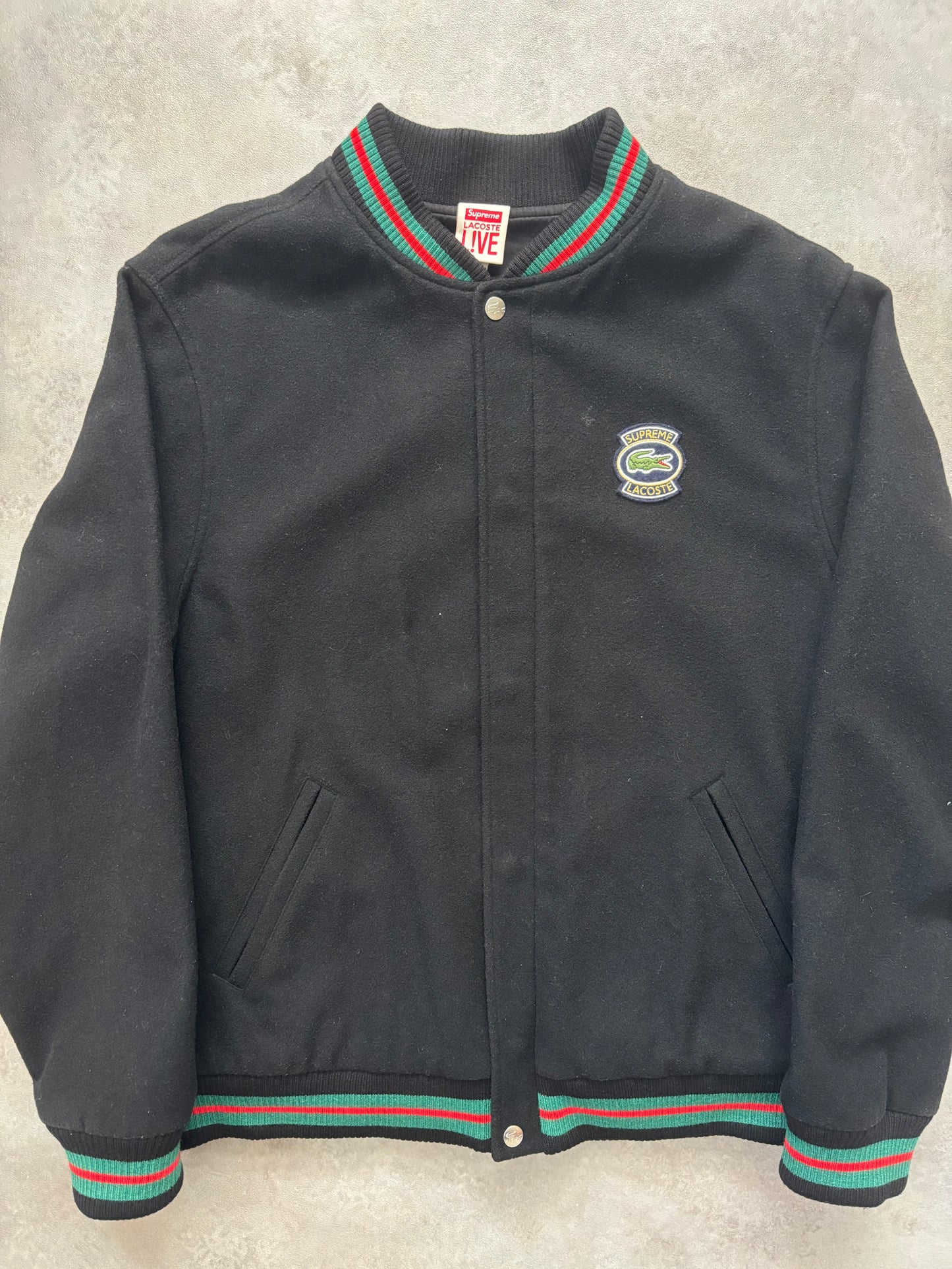 Supreme x Lacoste Wool Varsity Jacket (Str. L)