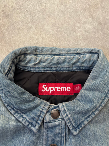 Supreme Quilted Lined Denim Snap Shirt (Str. M)