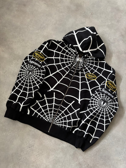 Supreme Vanson Leathers Spider-Man Zip Up Hoodie (Str. M)