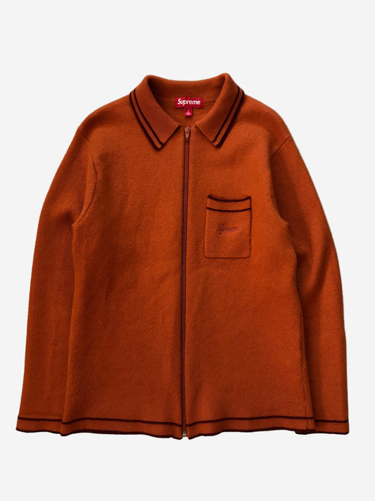 Supreme Zip Up Polo Sweater (Str. L)