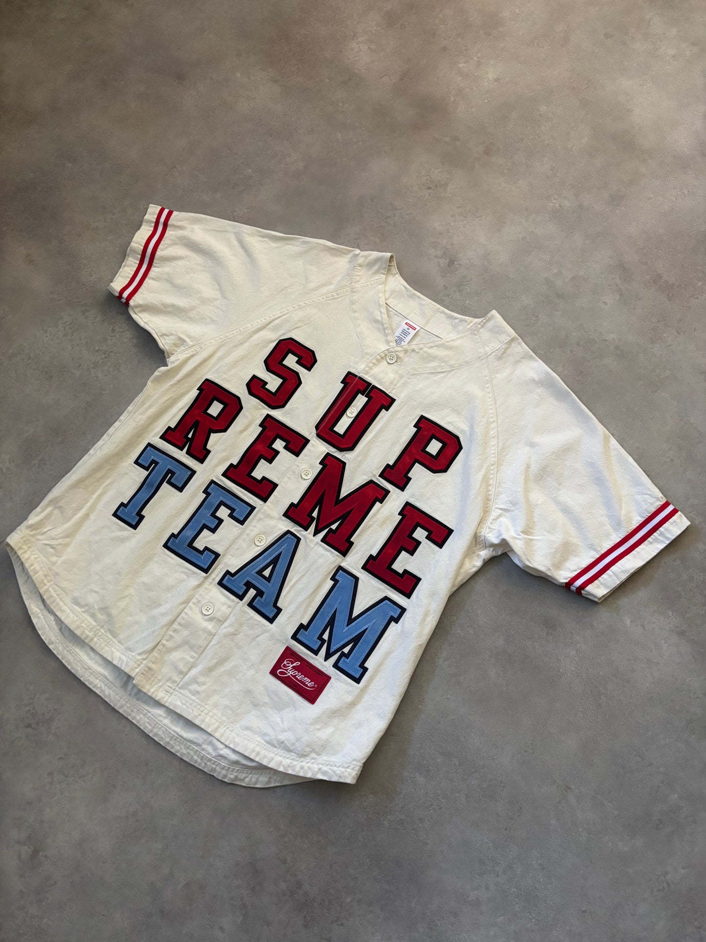Supreme Denim Baseball Jersey (Str. M)