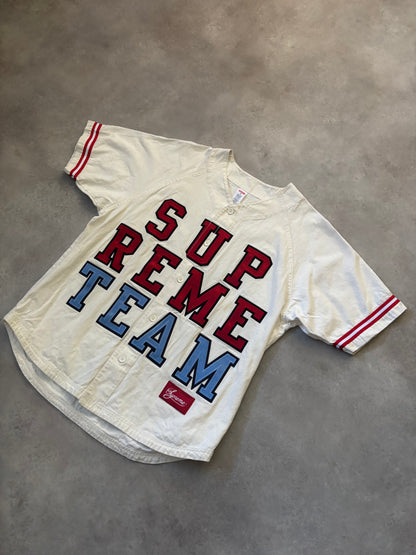 Supreme Denim Baseball Jersey (Str. M)