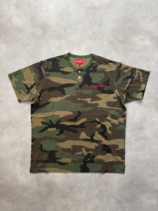 Supreme Pique S/S Henley (Str. L)