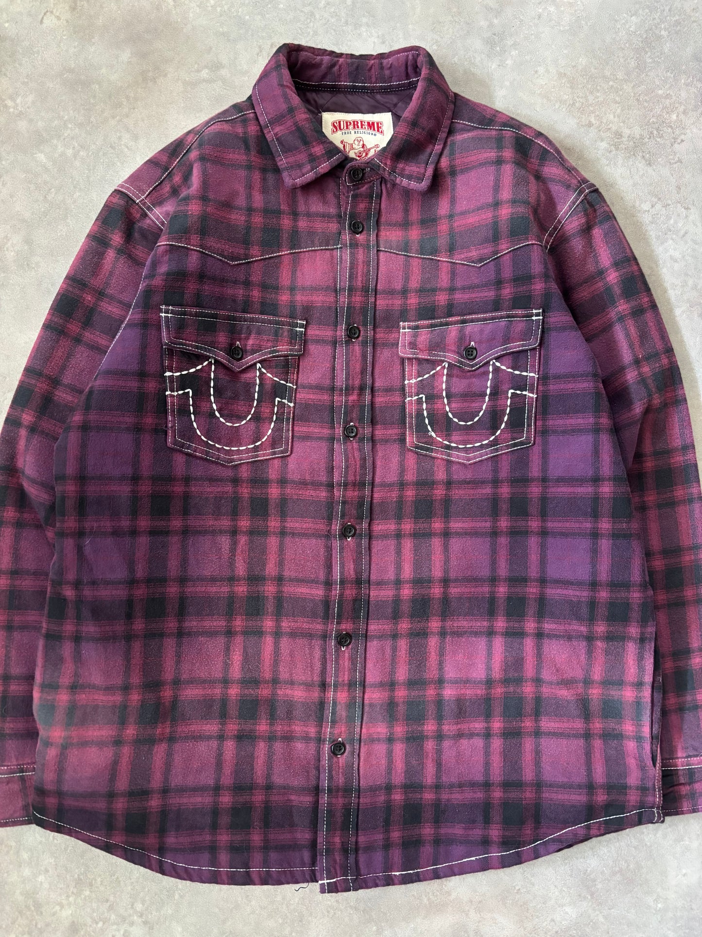 Supreme True Religion Quilted Lined Plaid Flannel (Str. M)