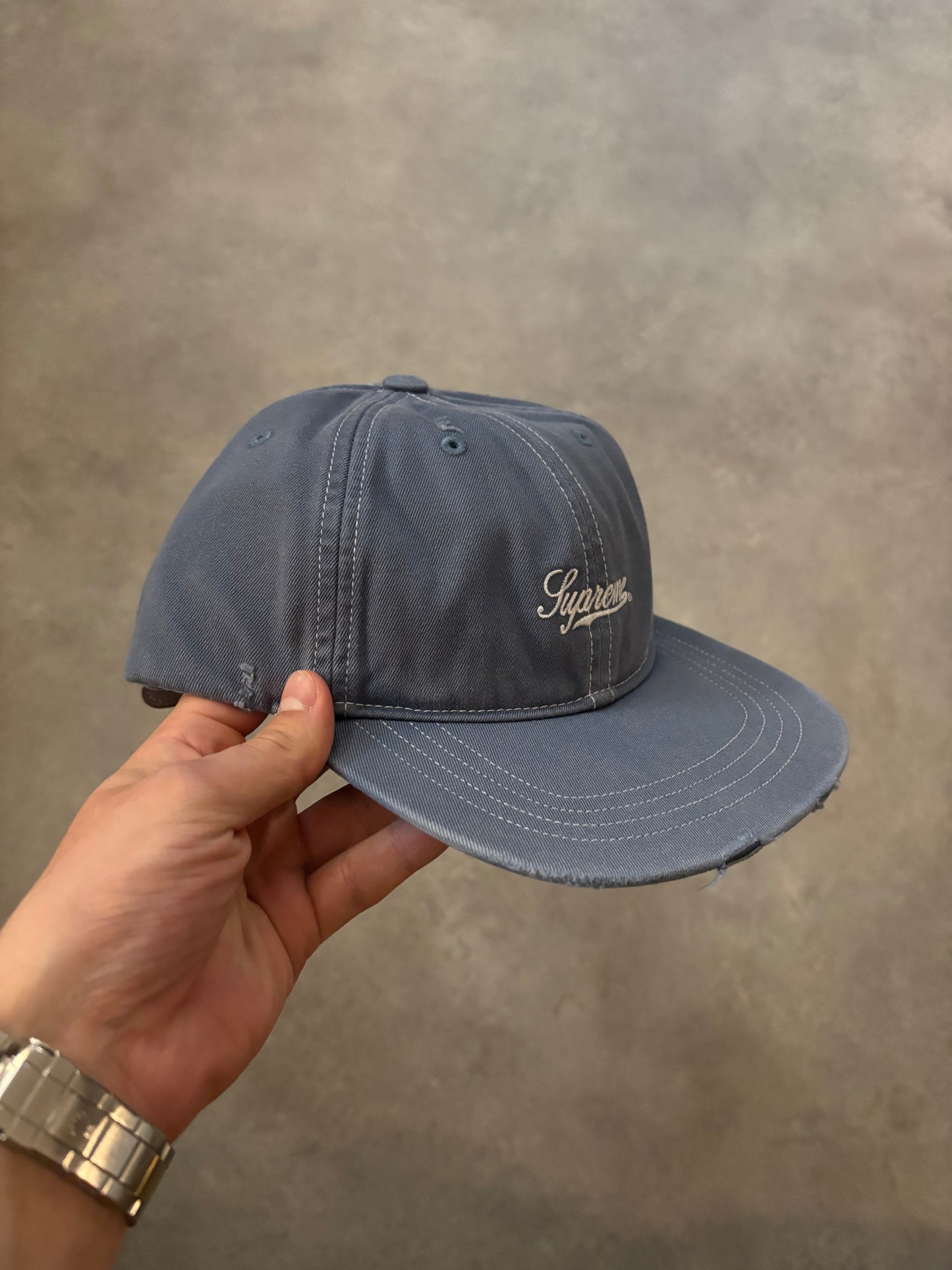 Supreme Distressed Script 6-Panel