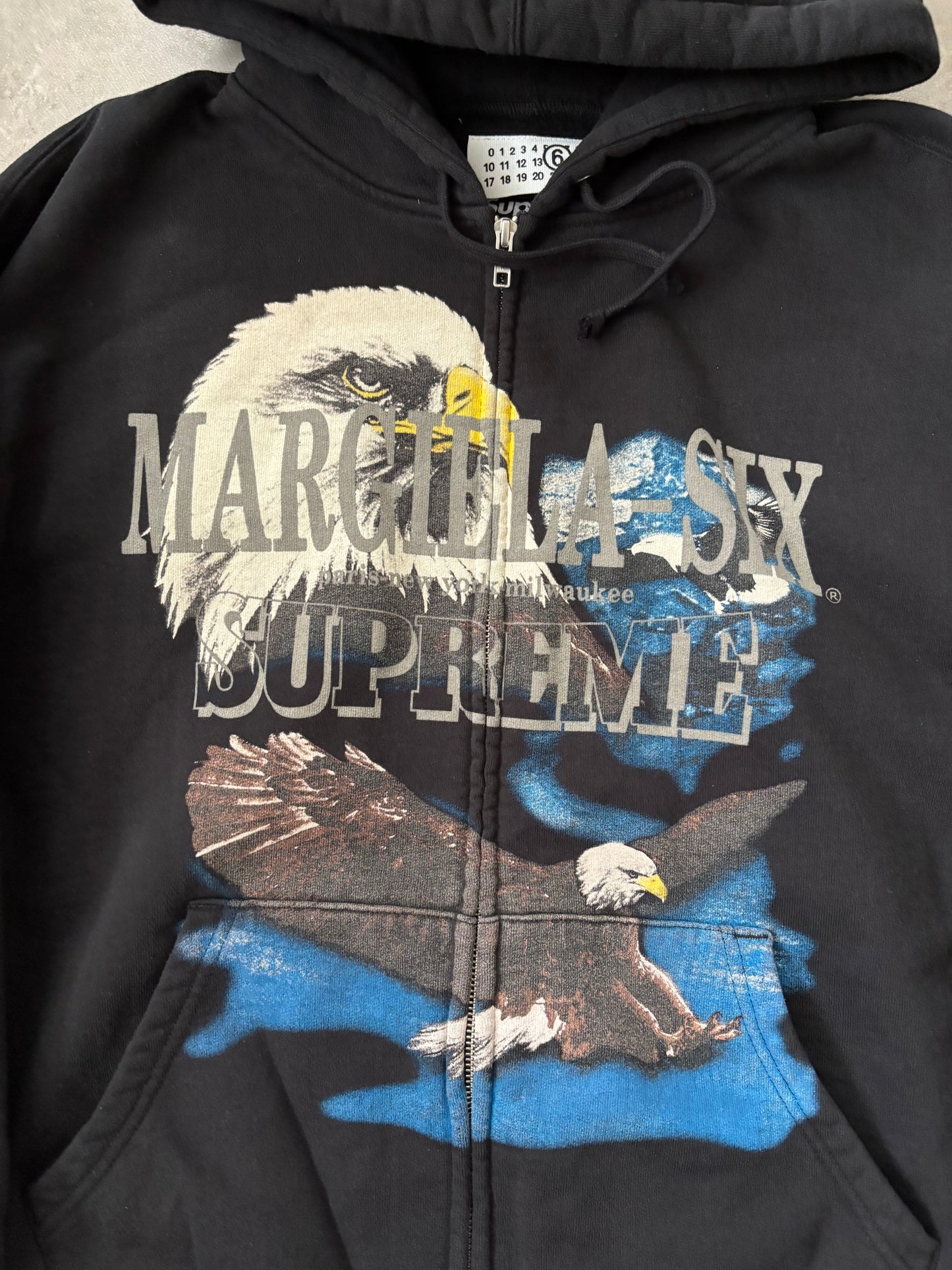 Supreme MM6 Maison Margiela Eagle Zip Up Hoodie (Str. M)