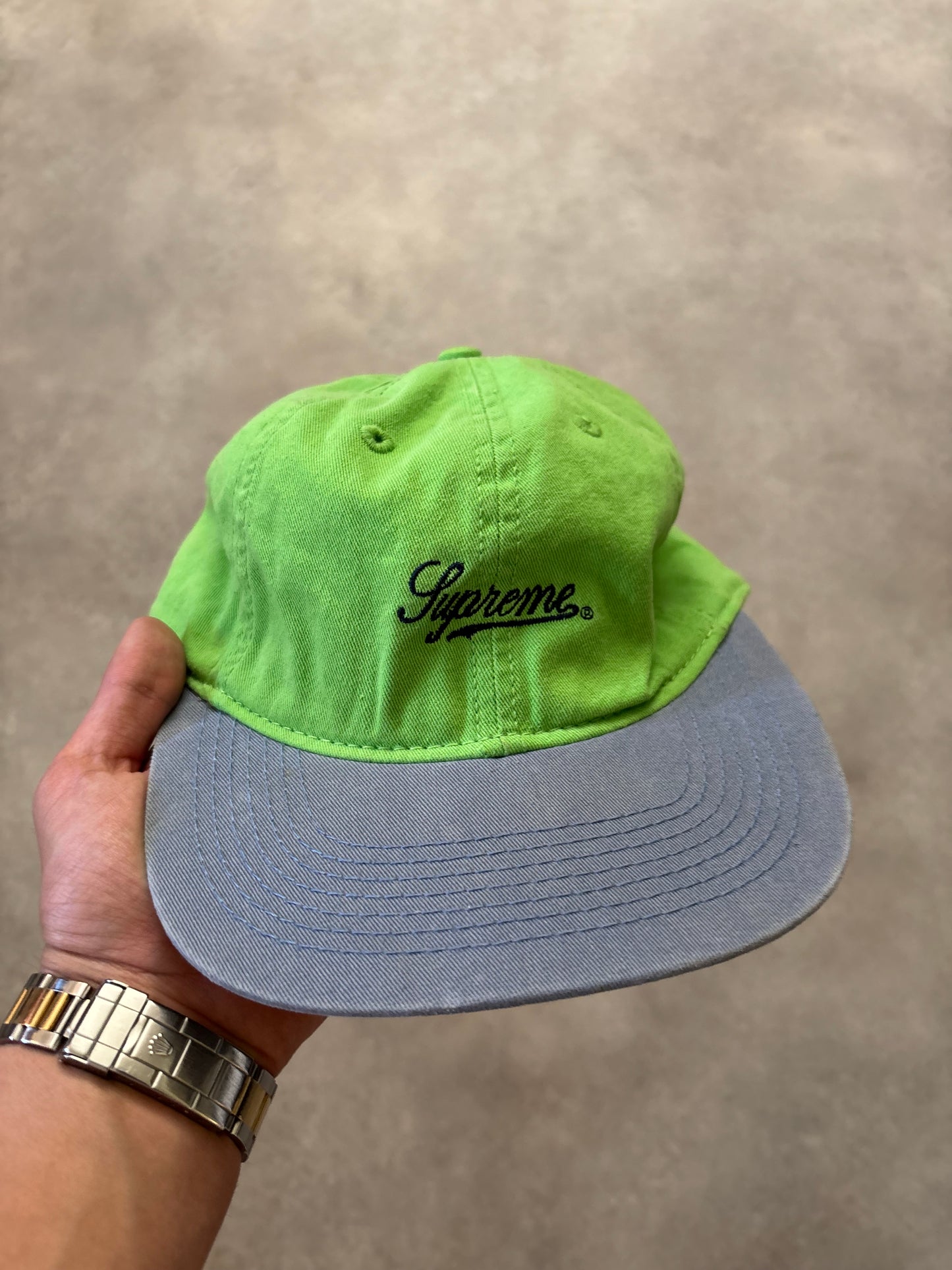 Supreme Washed Twill Fitted Cap (Str. S)