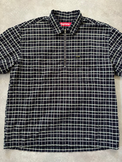 Supreme Plaid Corduroy Half Zip S/S Shirt (Str. M)