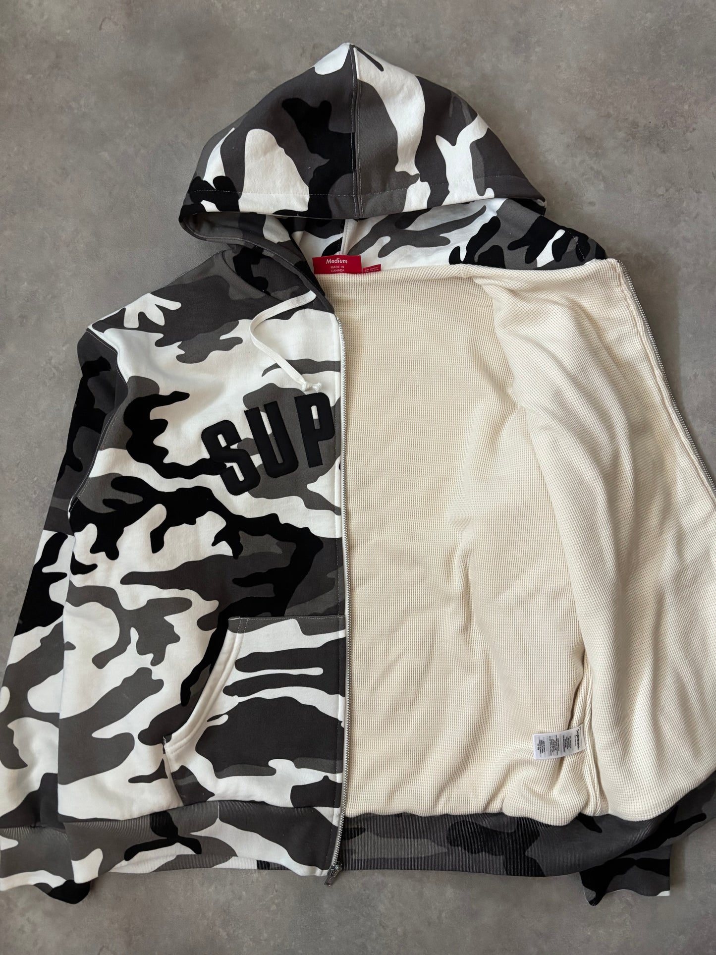 Supreme Arc Thermal Lined Zip Up Hoodie (Str. M)