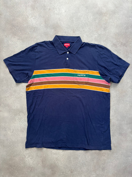 Supreme Striped Polo (Str. XL)