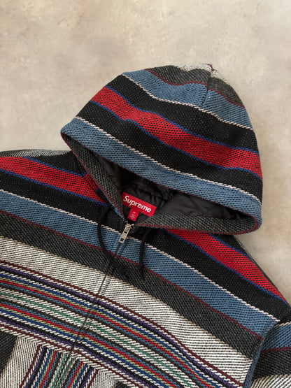 Supreme Woven Stripe Hooded Jacket (Str. M)