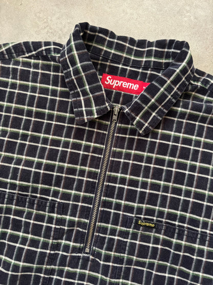 Supreme Plaid Corduroy Half Zip S/S Shirt (Str. M)