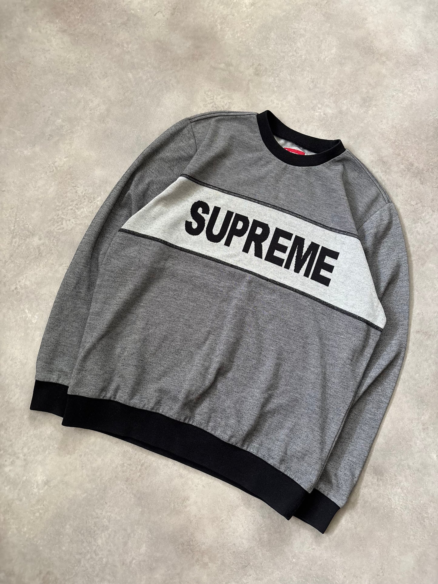 Supreme Tonal Stripe Logo Crewneck (Str. M)