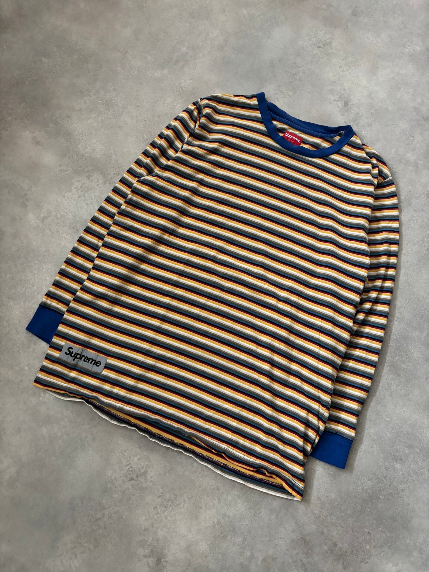 Supreme Multi Stripe Reflective Patch L/S Top (Str. XL)