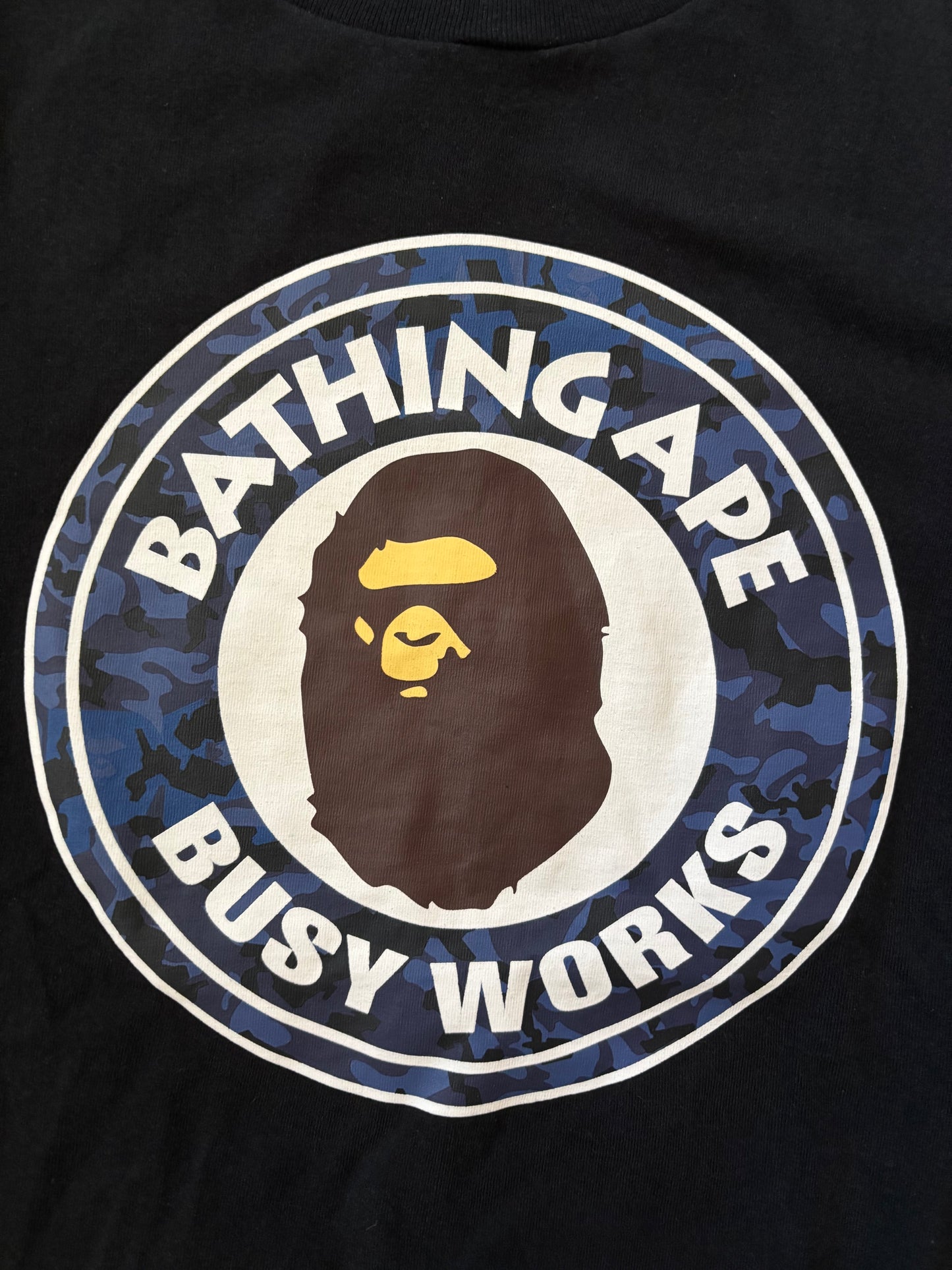 A Bathing Ape Blue Camo Busy Works (Str. M)