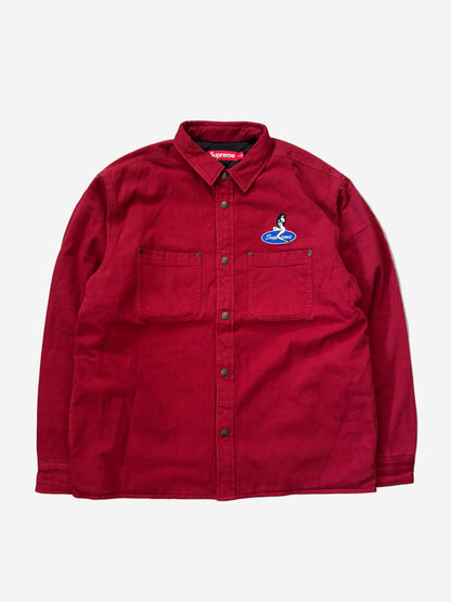 Supreme Quilted Lined Denim Snap Shirt (Str. M)