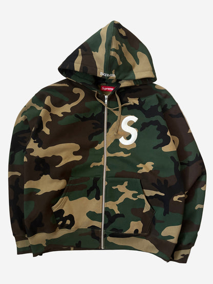 Supreme S Logo Zip Up Hooded Sweatshirt  (Str. M)