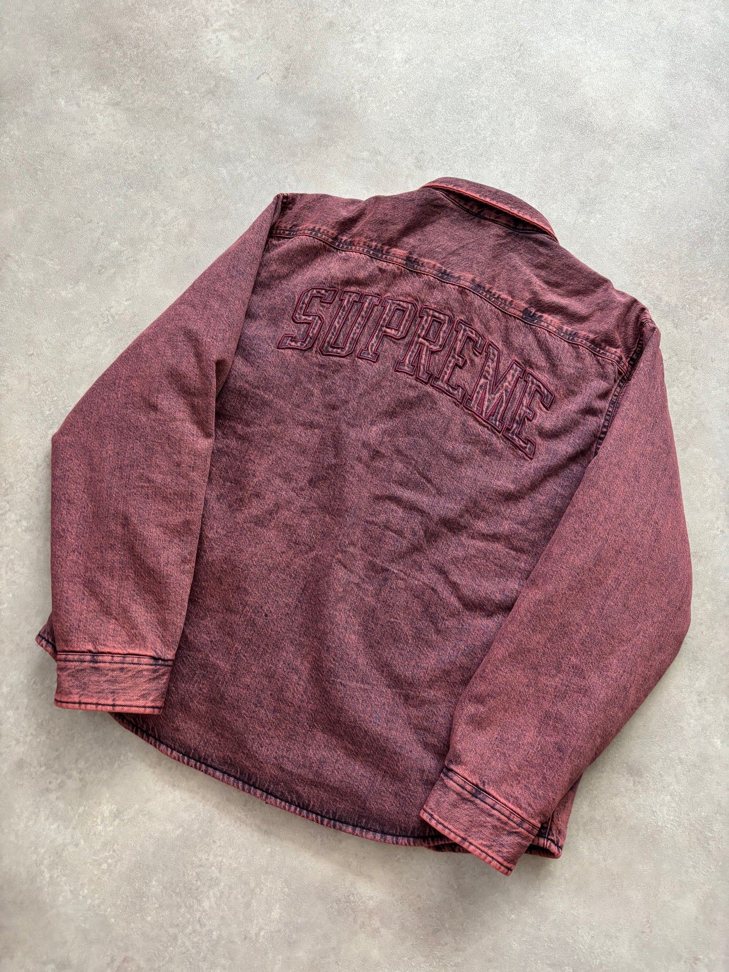 Supreme Shearling Lined Denim Work Shirt (Str. M)