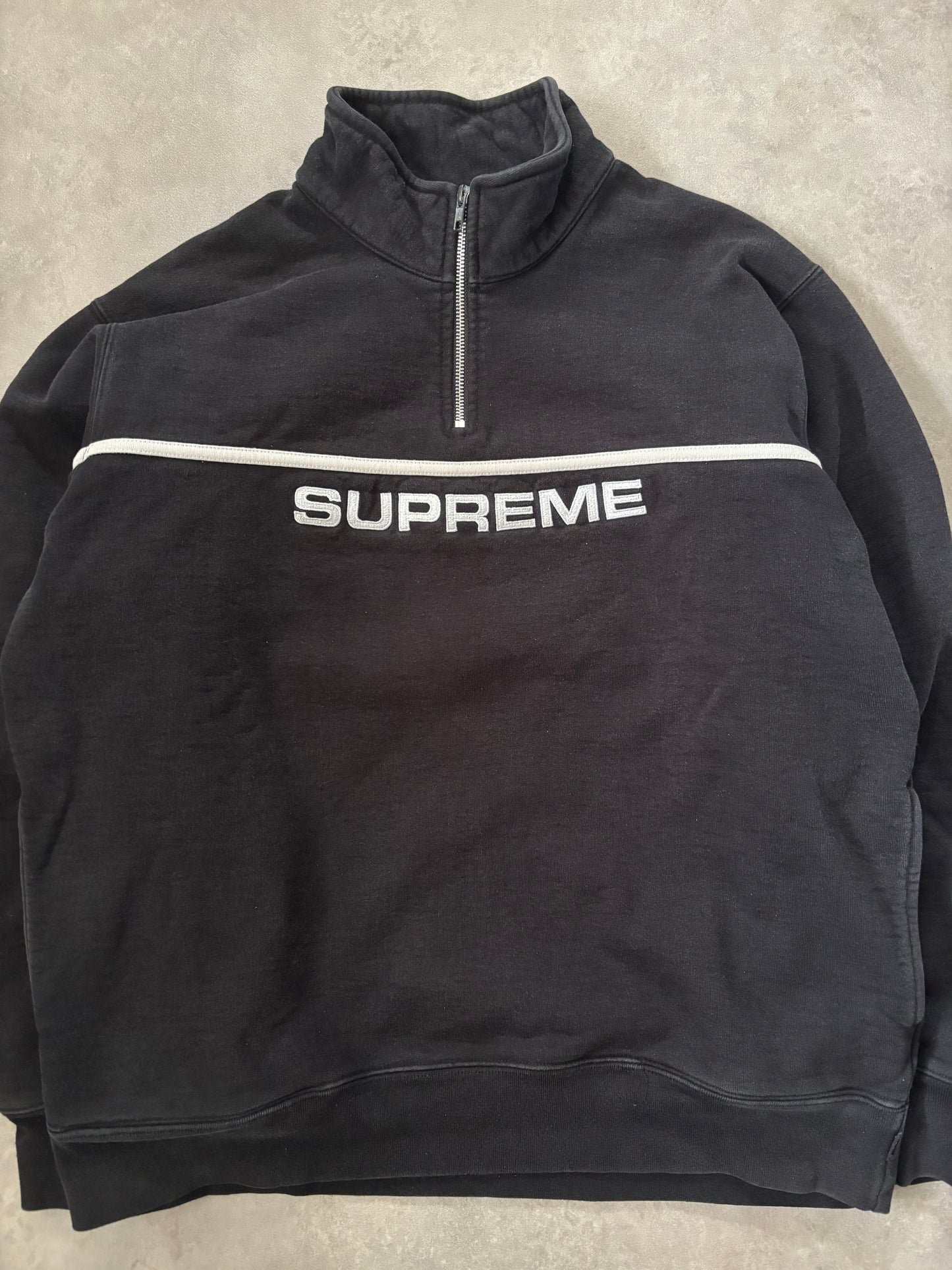 Supreme 2-Tone Half Zip Sweatshirt (Str. XL)