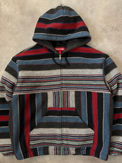 Supreme Woven Stripe Hooded Jacket (Str. M)