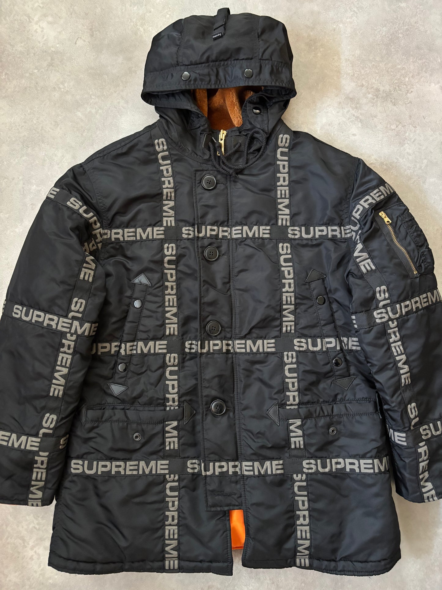 Supreme Logo Tape N-3B Parka (Str. S)