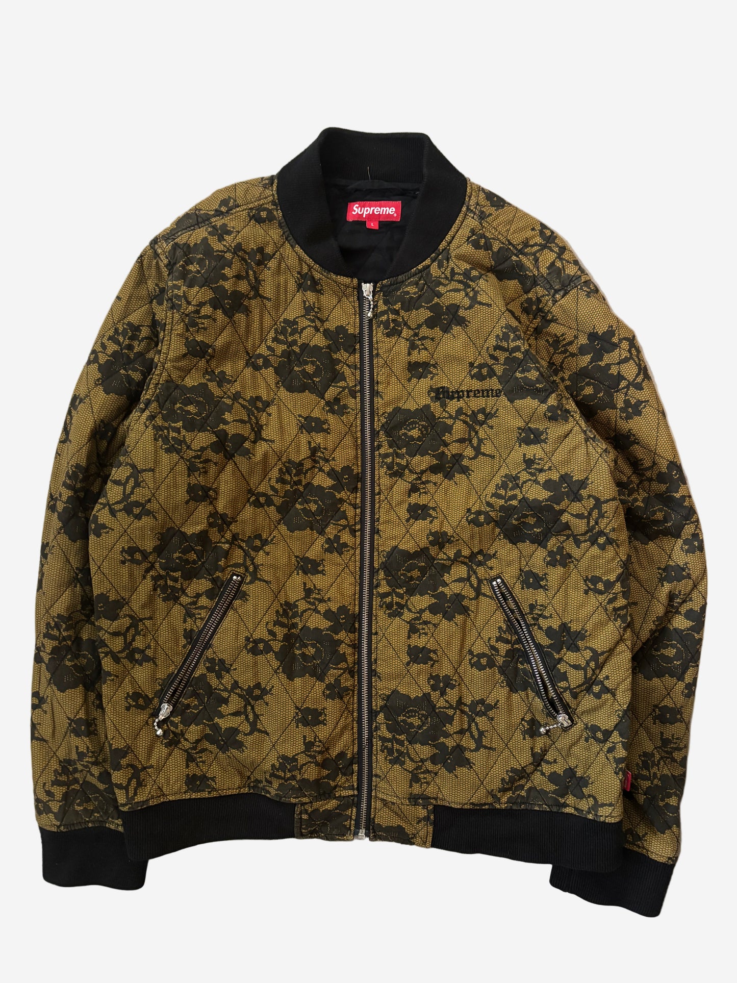 Supreme Quilted Lace Bomber Jacket (Str. L)