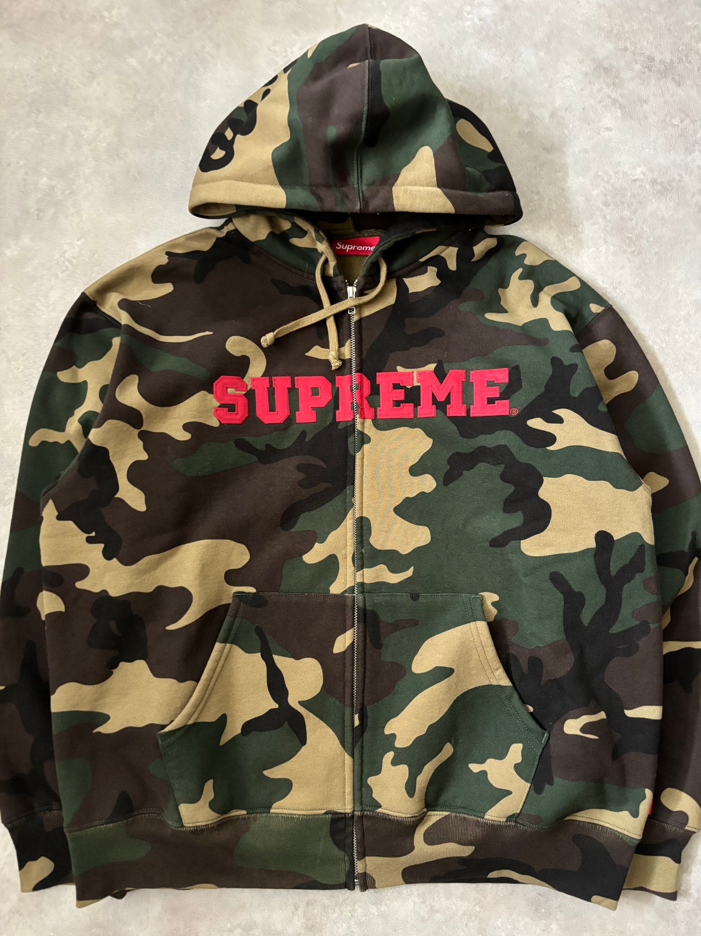 Supreme Collegiate Applique Zip Up Hoodie (Str. L)