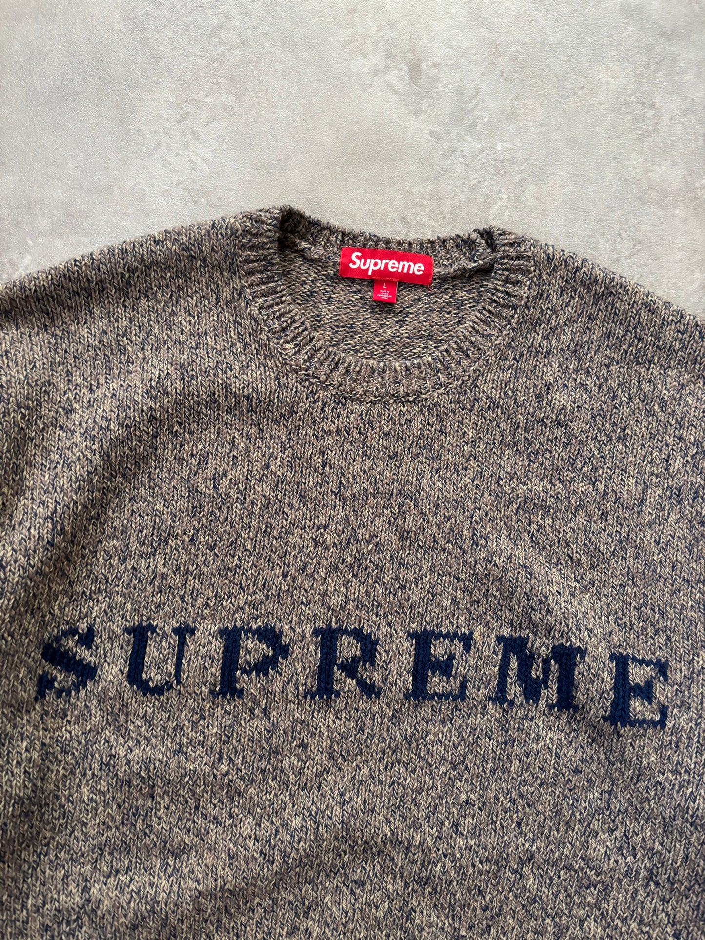 Supreme Contrast Logo Sweater (Str. L)