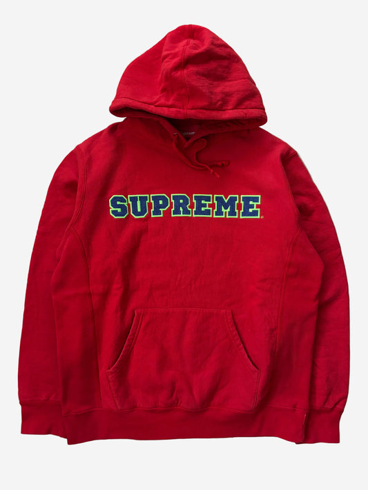 Supreme Cord Collegiate Logo Hooded Sweatshirt (Str. L)