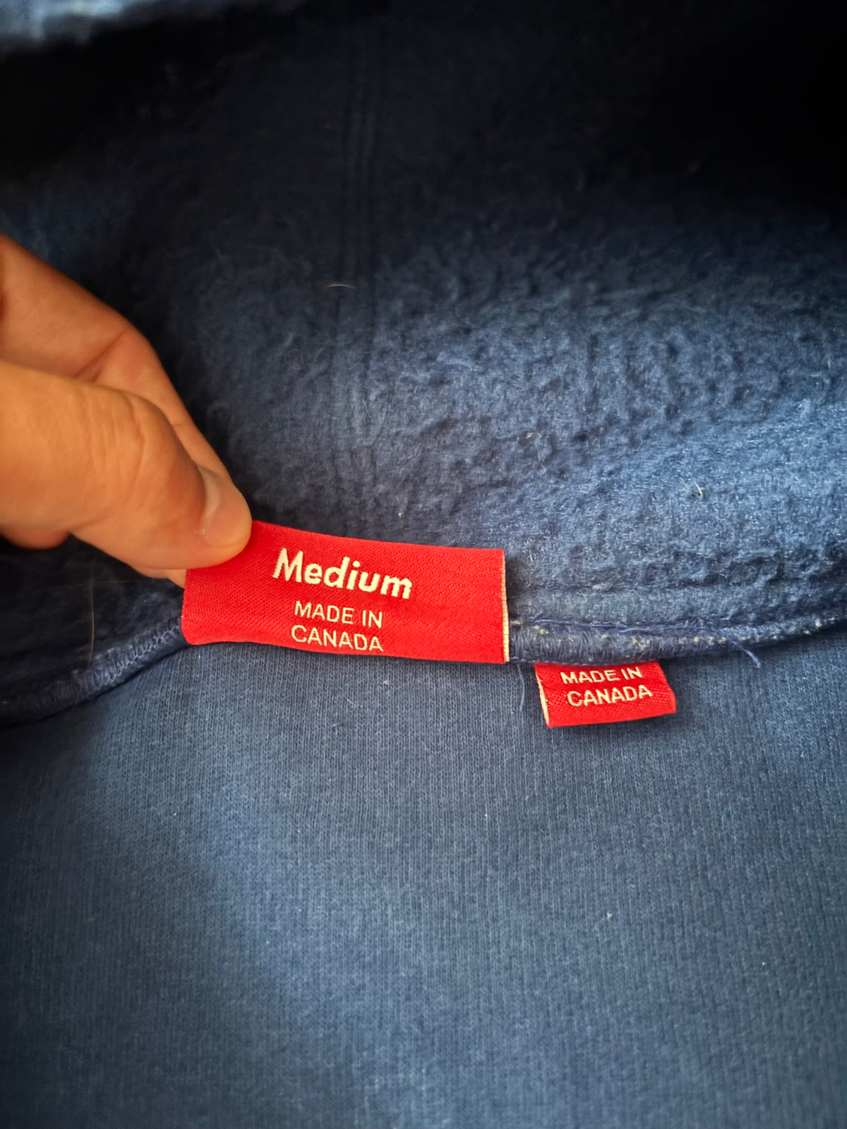 Supreme Pilled Zip Up Hooded Sweatshirt (Str. M)