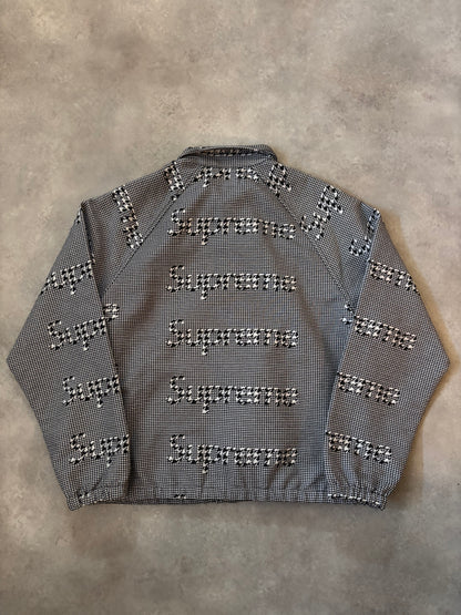 Supreme Houndstooth Logos Snap Front Jacket (Str. M)