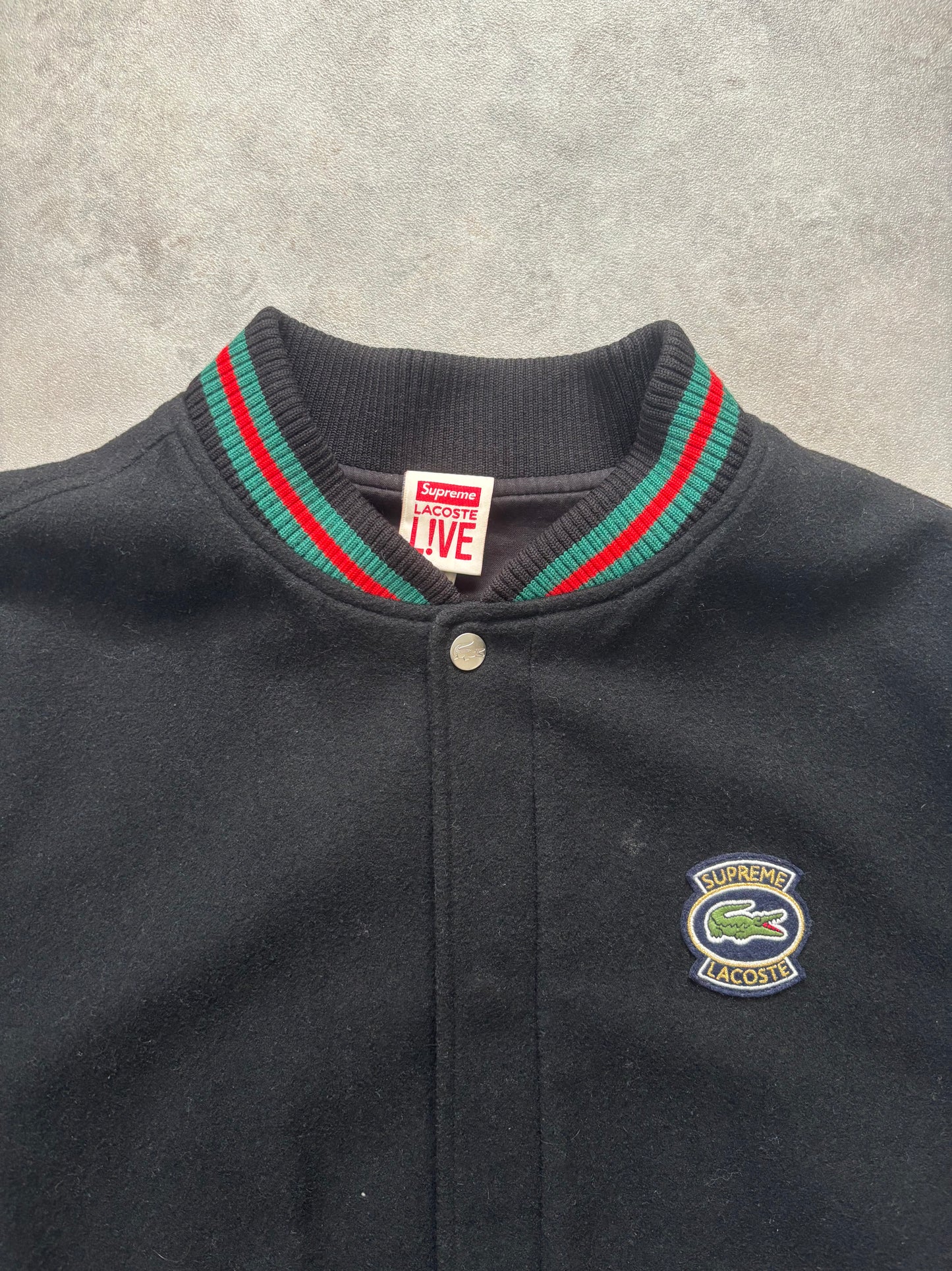 Supreme x Lacoste Wool Varsity Jacket (Str. L)