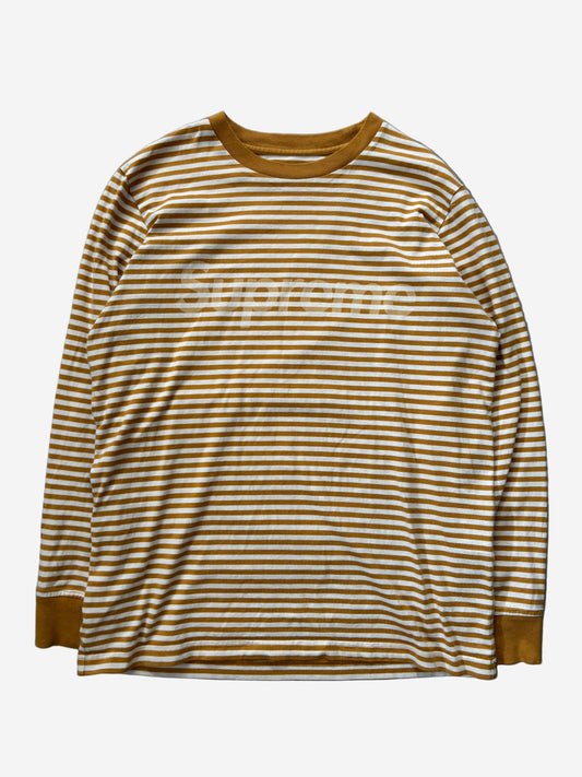 SUPREME Striped Logo L/S (Str. M)