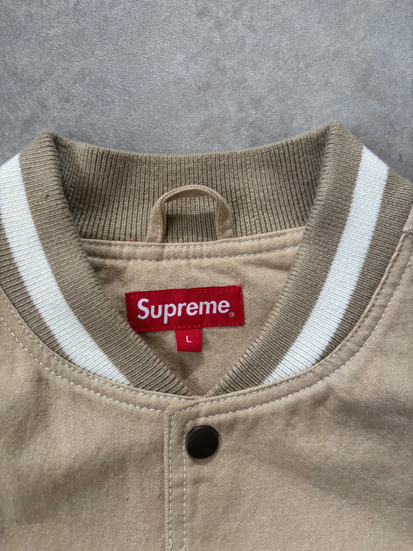 Supreme Denim Varsity Jacket (Str. L)