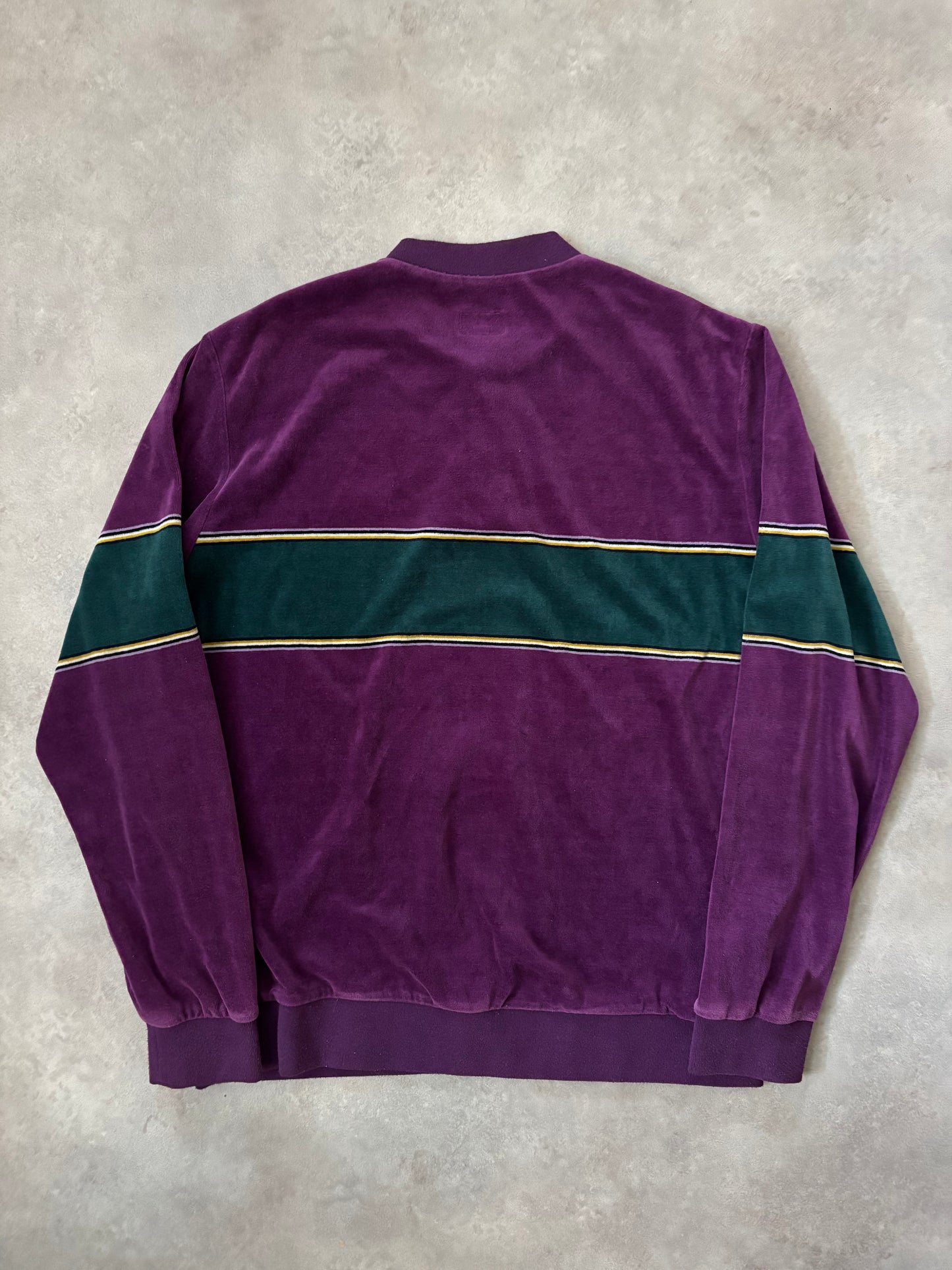 Supreme Stripe Velour Raglan L/S Polo (Str. L)