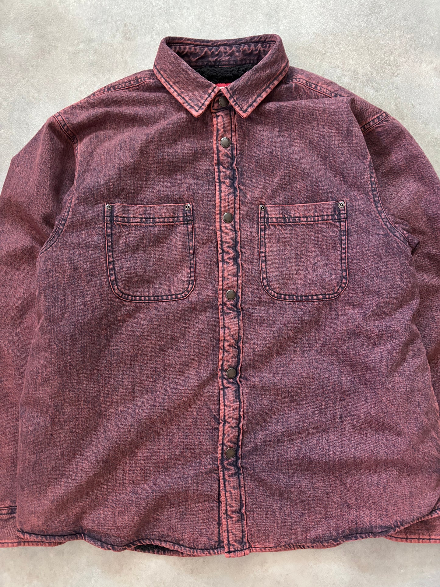 Supreme Shearling Lined Denim Work Shirt (Str. M)