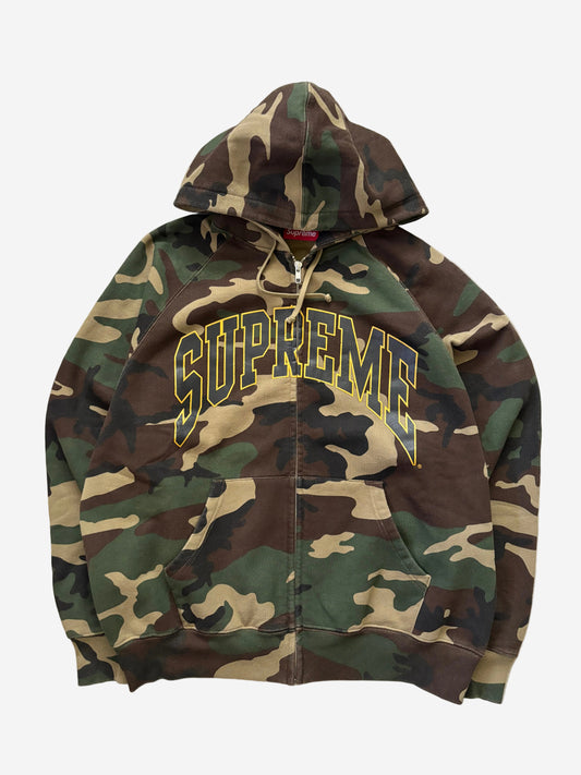 Supreme Cracked Raglan Zip Up Hoodie (Str. M)