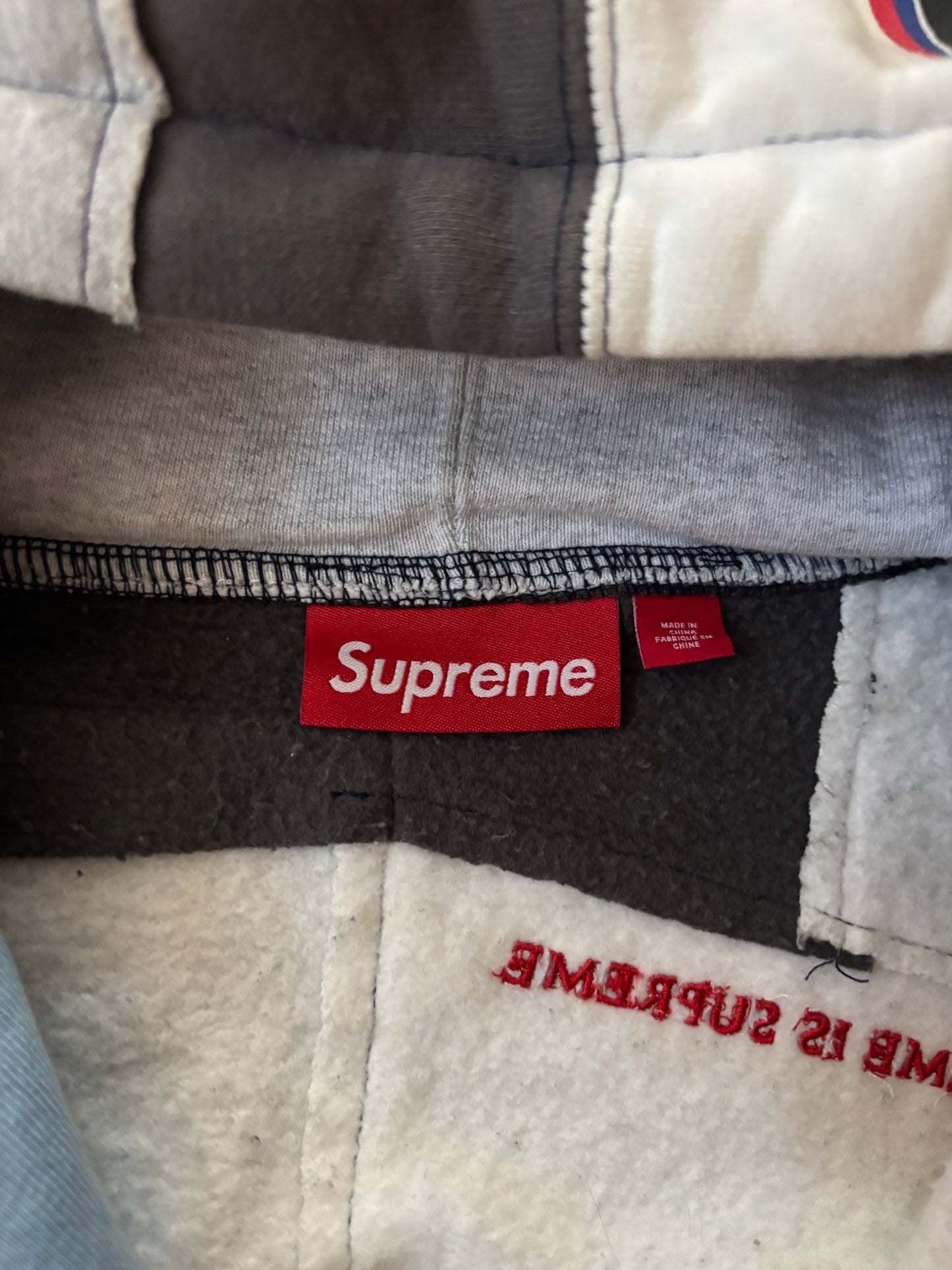 Supreme Patchwork Zip Up Hoodie (Str. S)