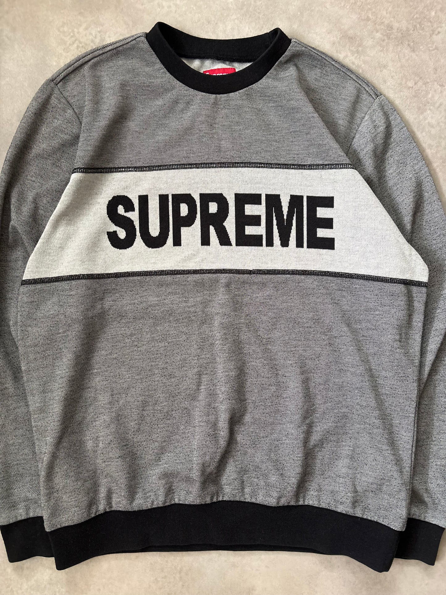 Supreme Tonal Stripe Logo Crewneck (Str. M)