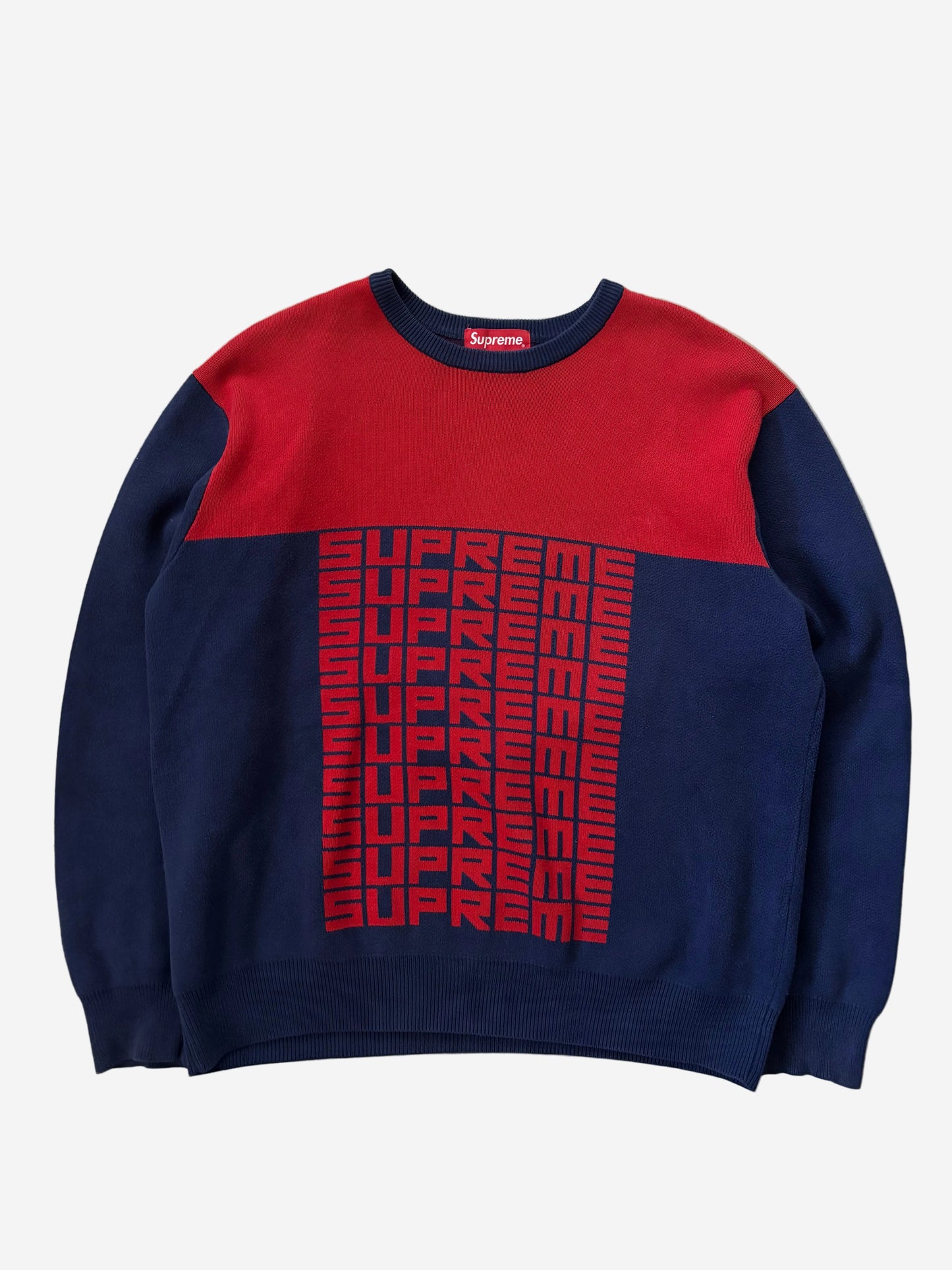 Supreme Logo Repeat Sweater (Str. M)