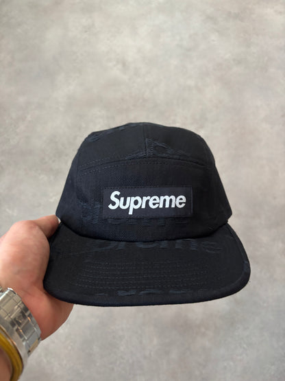 Supreme Jacquard Logos Denim Camp Cap