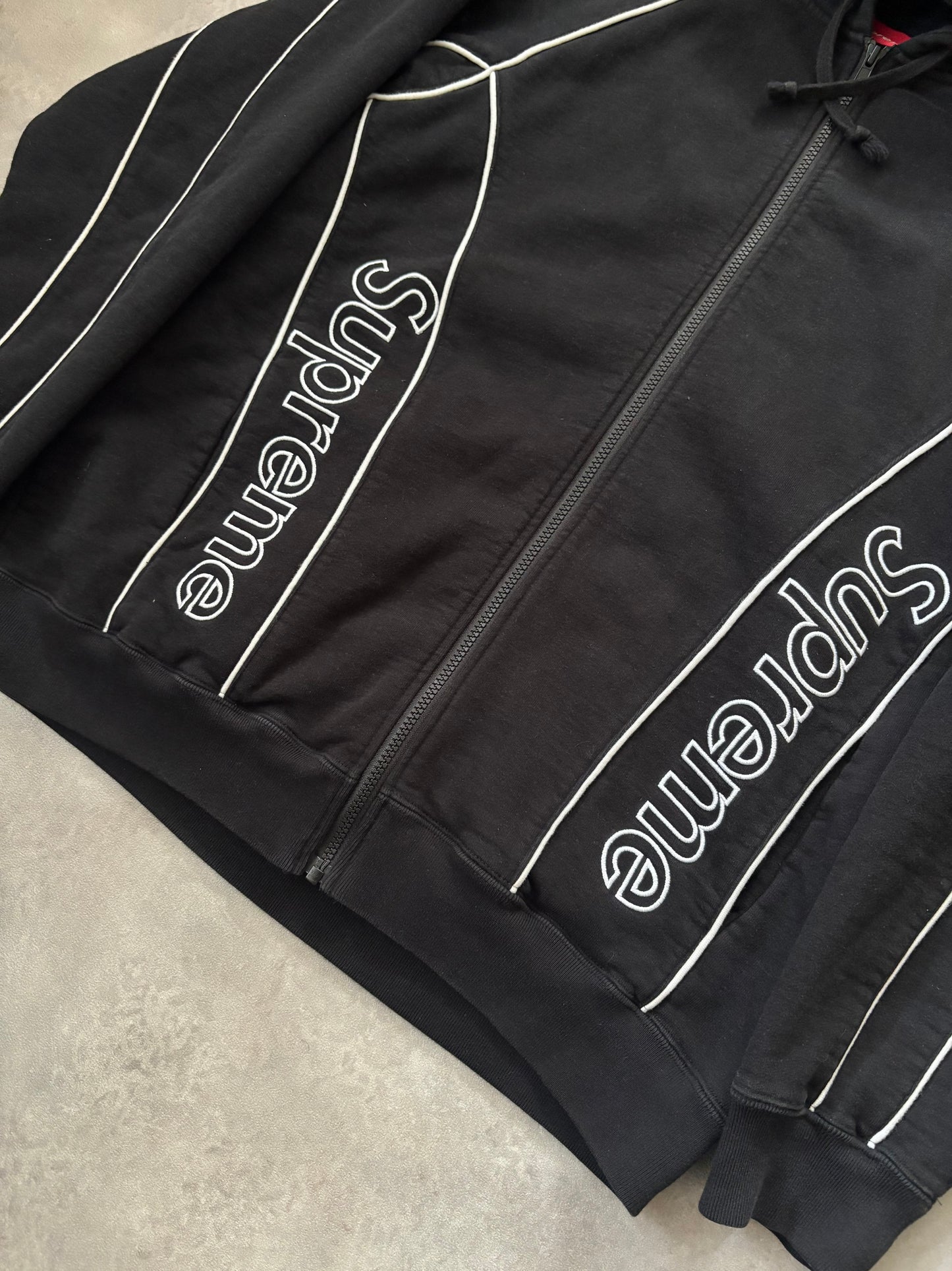 Supreme Track Paneled Zip Up Hoodie (Str. M)