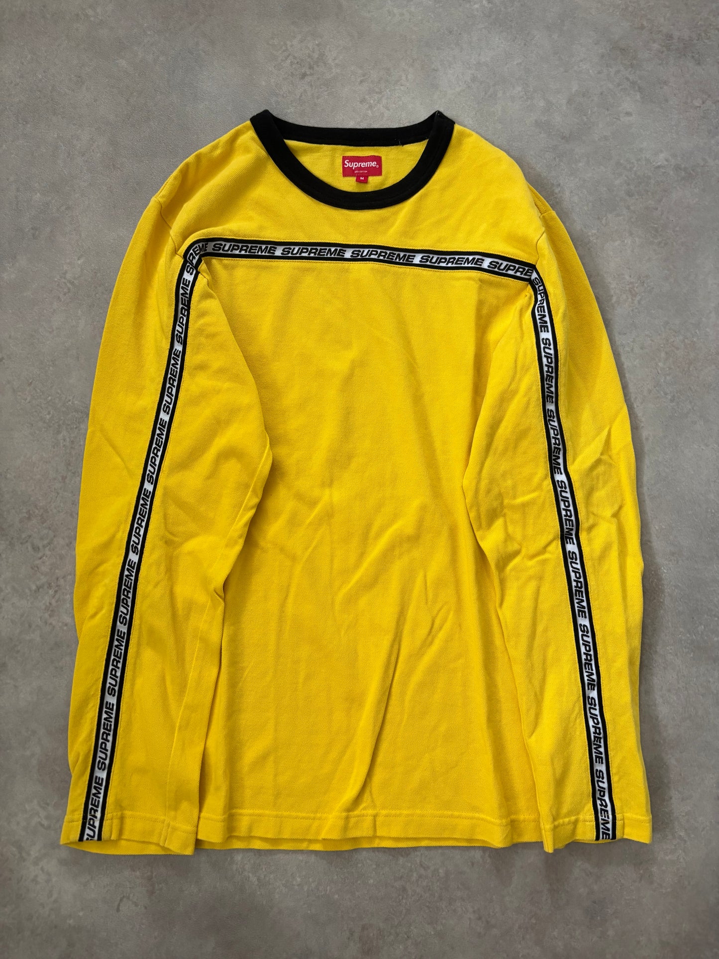 Supreme Tape Stripe L/S Pique Top (Str. M)