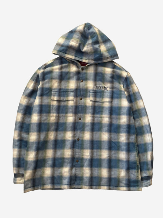 Supreme Quilted Hooded Plaid Shirt (Str. L)