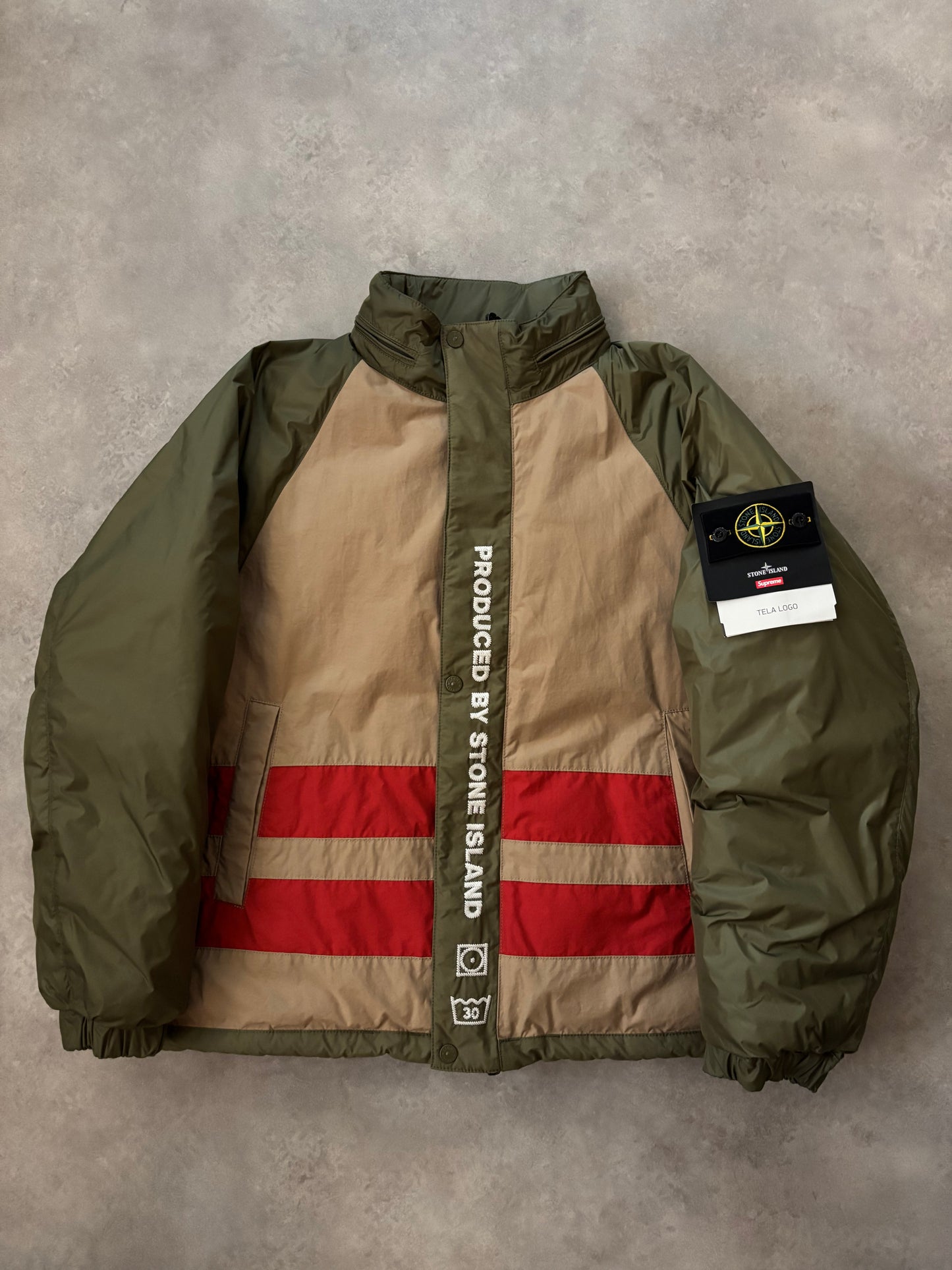 Supreme Stone Island Reversible Down Puffer Jacket  (Str. L)