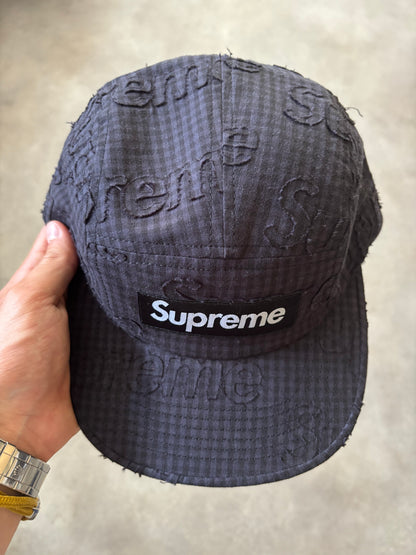 Supreme Monogram Gingham Camp Cap