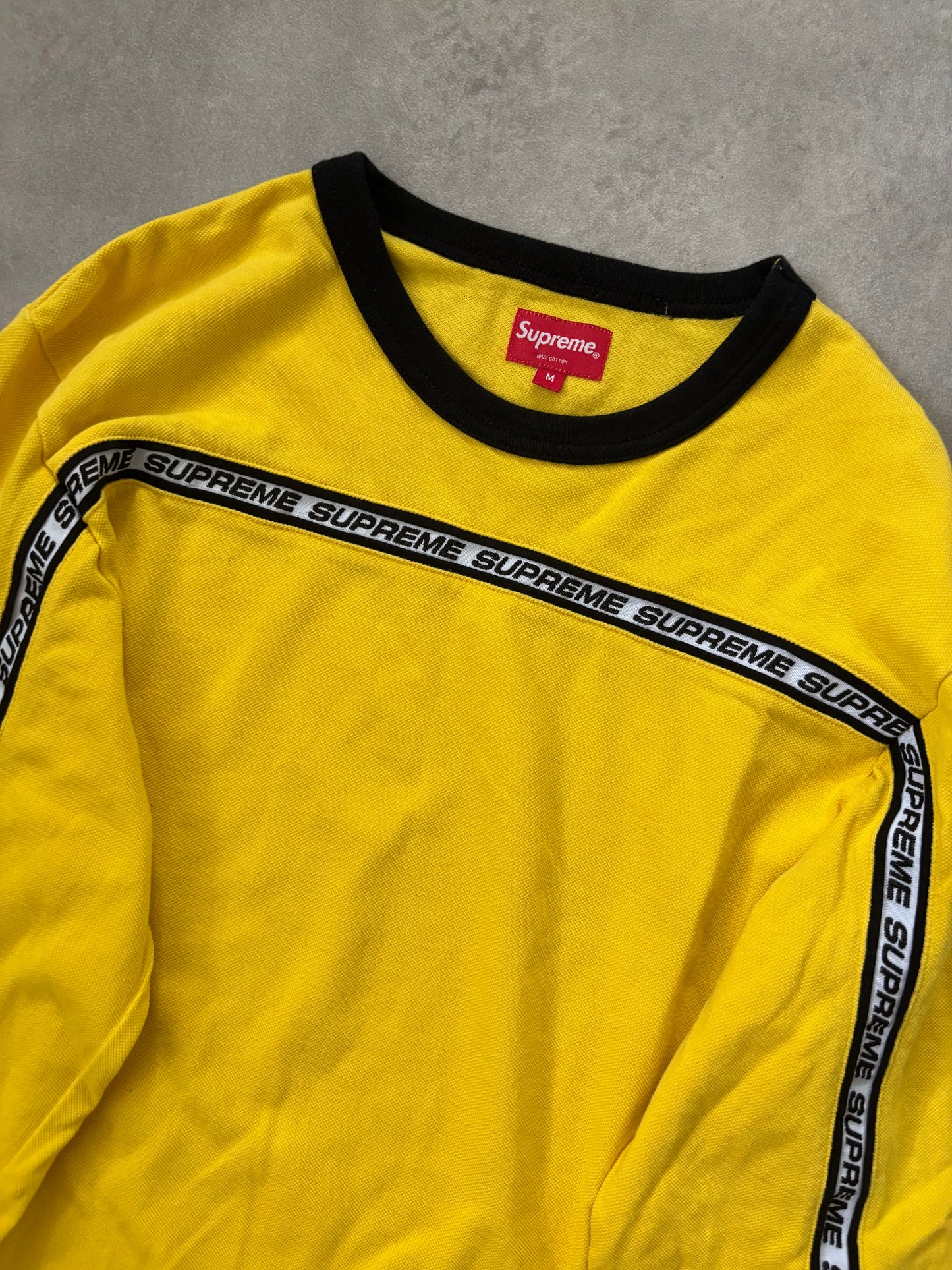 Supreme Tape Stripe L/S Pique Top (Str. M)